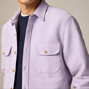J. Crew Heavyweight Chamois Flannel Shirt in Light Purple
